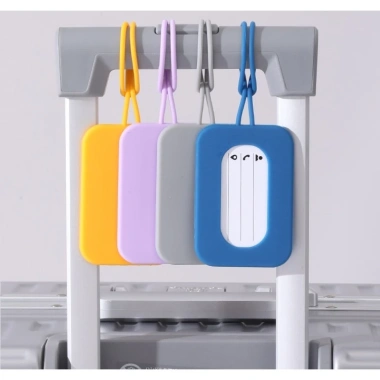 Thẻ hành lý silicon linh hoạt 9 màu - Nhãn ID, hộp đựng thẻ tên cho vali, ba lô, túi du lịch
