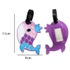Thẻ hành lý silicone động vật cho vali du lịch - Nhãn ID trẻ em nam nữ 2
