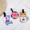 Thẻ hành lý silicone động vật cho vali du lịch - Nhãn ID trẻ em nam nữ 5