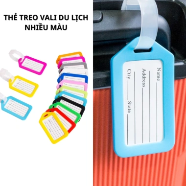 Thẻ tag treo vali hành lý du lịch không thất lạc, có dây đeo – Giá 7.000₫