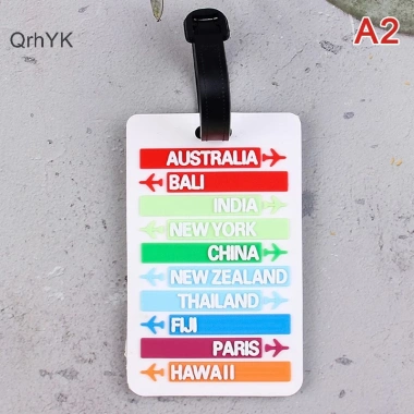 Thẻ tên hành lý Travelvali PVC cao cấp - An toàn, in tên quốc gia & thành phố, 16.000₫ 2