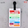 Thẻ tên hành lý Travelvali PVC cao cấp - An toàn, in tên quốc gia & thành phố, 16.000₫ 4