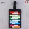Thẻ tên hành lý Travelvali PVC cao cấp - An toàn, in tên quốc gia & thành phố, 16.000₫ 5