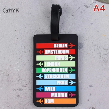 Thẻ tên hành lý Travelvali PVC cao cấp - An toàn, in tên quốc gia & thành phố, 16.000₫ 5