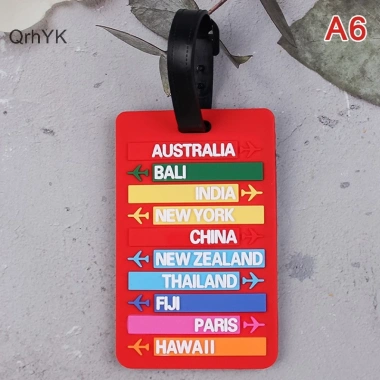 Thẻ tên hành lý Travelvali PVC cao cấp - An toàn, in tên quốc gia & thành phố, 16.000₫ 8