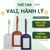 Thẻ tên treo vali ba lô da PU có dây đeo, tag hành lý tiện lợi, giảm giá 20k