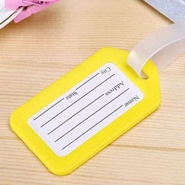 Thẻ tên treo vali, ba lô, hành lý nhựa có dây đeo - Ghi nhớ, đánh dấu tên, giữ chìa khóa - Giá 5.880 VND