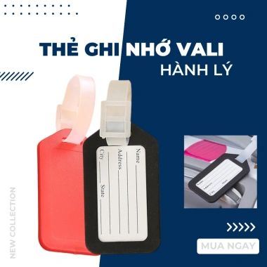 Thẻ Tên Treo Vali Hành Lý Mame Tag 9x5cm - Đánh Giấu Chìa Khóa, Dây Đeo Bảo Mật 11.000đ