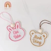 Thẻ tên vải nỉ thêu hai mặt - Dùng treo cặp, balo, móc khóa, bé đi học mầm non - Giá ưu đãi 80.000đ