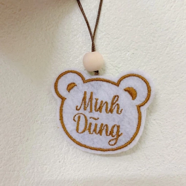 Thẻ tên vải nỉ thêu hai mặt - Dùng treo cặp, balo, móc khóa, bé đi học mầm non - Giá ưu đãi 80.000đ 4