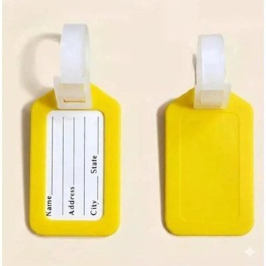Thẻ Tên Vali Du Lịch Nhựa Dẻo Name Tag Hành Lý Gắn Cặp Sách Cho Bé 20.000đ