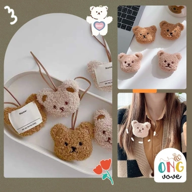Thẻ treo Gấu Thêu - Gắn Bình Sữa, Dây Đeo Túi Xách, Ghi Tên Trẻ, 10.000 VND
