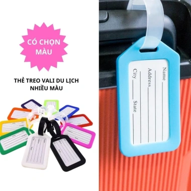 Thẻ treo hành lý nhựa chống mất, có dây đeo - Bảo vệ hành lý, giá chỉ 8.000đ