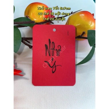 Thẻ treo Tết Pháp 5x7cm Set 36 thẻ 2 mặt - 18 nội dung - Giá ưu đãi 35.000đ 7 Thẻ treo Tết Pháp 5x7cm Set 36 thẻ 2 mặt - 18 nội dung - Giá ưu đãi 35.000đ 7