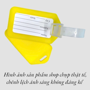 Thẻ treo vali du lịch cho bé - Túi xách nhựa đa màu, dây đeo, giá chỉ 3.000₫