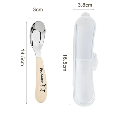 Thìa ăn dặm inox 316 cao cấp, cán cầm PP an toàn, kèm hộp đựng - giảm giá 30k 9