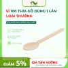 Thìa Gỗ & Muỗng Gỗ Dài 16cm Dùng 1 Lần Loại Thường B - Môi Trường Xanh T2ECOGREEN