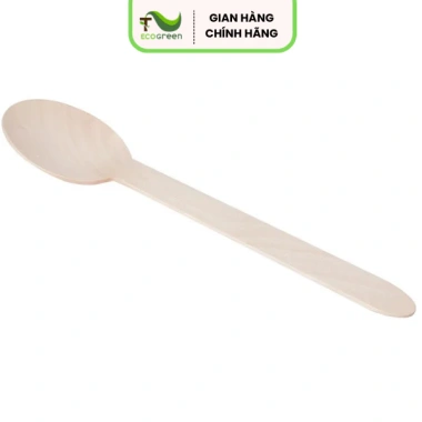Thìa Gỗ & Muỗng Gỗ Dài 16cm Dùng 1 Lần Loại Thường B - Môi Trường Xanh T2ECOGREEN 6