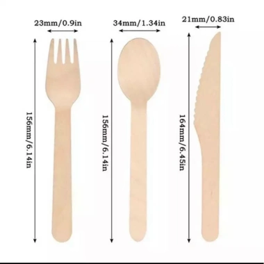 Thìa Gỗ & Muỗng Gỗ Dài 16cm Dùng 1 Lần Loại Thường B - Môi Trường Xanh T2ECOGREEN 9