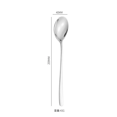 Thìa Muỗng Nĩa inox mạ vàng Thìa cà phê muỗng trà dài không gỉ giá 18.000đ 6