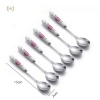 Thìa & Nĩa Inox Cán Sứ Hoa Hồng Size Bé - Không ăn mòn, Giá ưu đãi 8.000₫ 8