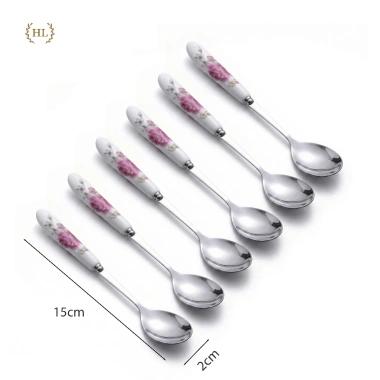Thìa & Nĩa Inox Cán Sứ Hoa Hồng Size Bé - Không ăn mòn, Giá ưu đãi 8.000₫ 8 Thìa & Nĩa Inox Cán Sứ Hoa Hồng Size Bé - Không ăn mòn, Giá ưu đãi 8.000₫ 8