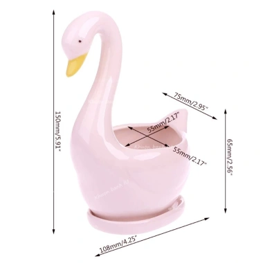 Thiên Nga sứ cắm hoa bày mâm thôi nôi - Chậu sứ trồng cây A035, giá chỉ 45.000 VND 8