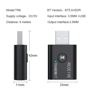 Thiết Bị Thu Phát USB Bluetooth 5.0, jack 3.5mm đa chức năng cho PC, loa, ô tô, tai nghe – 44.999₫ 6