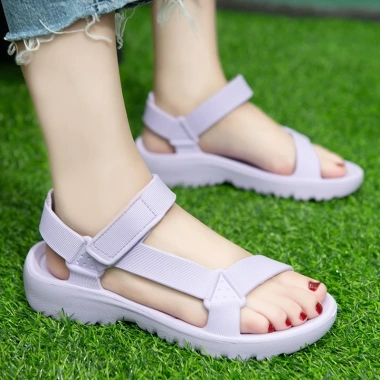 Thiết Yếu Mùa Hè Nữ Chống Trơn Trượt Giày Đi Biển Velcro Size 36-41 Thời Trang 9