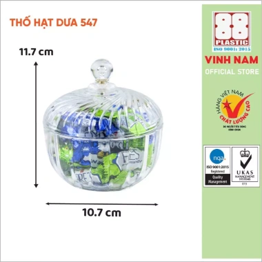 Thố Đựng Hạt Dưa Vinh Nam Nhựa PS Trong Suốt Sang Trọng - Giá 25.000đ