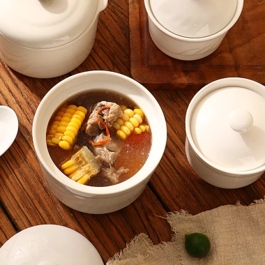 Thố Sứ Chưng Yến HUSU001 - Hũ Đựng Soup, Bát Có Nắp, Giá chỉ 12.400₫