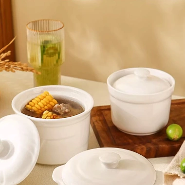 Thố Sứ Chưng Yến HUSU001 - Hũ Đựng Soup, Bát Có Nắp, Giá chỉ 12.400₫