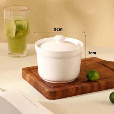 Thố Sứ Chưng Yến HUSU001 - Hũ Đựng Soup, Bát Có Nắp, Giá chỉ 12.400₫