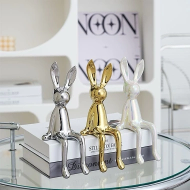 Thỏ tai dài ngồi sứ sang trọng - decor độc đáo cho giá sách, kệ tủ, chỉ 129.000 VND 3 Thỏ tai dài ngồi sứ sang trọng - decor độc đáo cho giá sách, kệ tủ, chỉ 129.000 VND 3