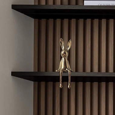 Thỏ tai dài ngồi sứ sang trọng - decor độc đáo cho giá sách, kệ tủ, chỉ 129.000 VND