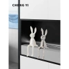Thỏ tai dài ngồi sứ sang trọng - decor độc đáo cho giá sách, kệ tủ, chỉ 129.000 VND 9