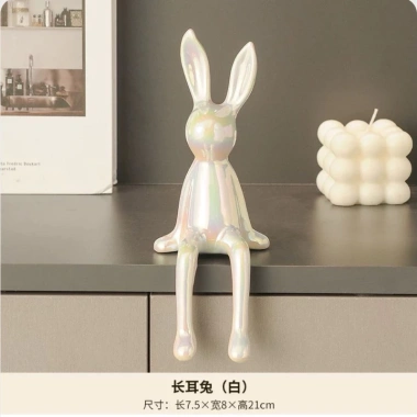 Thỏ tai dài ngồi sứ sang trọng - decor độc đáo cho giá sách, kệ tủ, chỉ 129.000 VND 10 Thỏ tai dài ngồi sứ sang trọng - decor độc đáo cho giá sách, kệ tủ, chỉ 129.000 VND 10