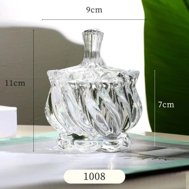 Thố thủy tinh đựng mứt tết, hũ pha lê bánh kẹo, cốc nến hình dứa – 40.280₫ 2