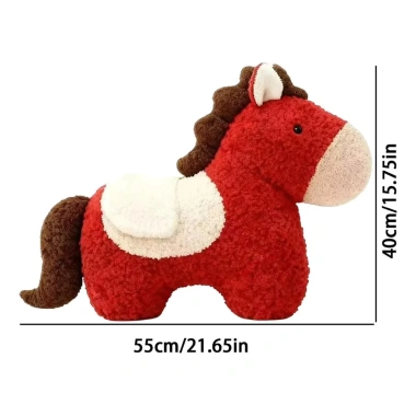 Thú Bông Ngựa Đỏ 55cm Siêu Cưng - Gấu Bông Ngựa Bính Ngọ Cute Hot Trend Giá 205k