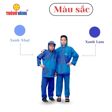 Thủ đô Vàng Bộ Quần Áo Mưa Trẻ Em A870 A871 Dáng Suông Form Rộng Đeo Balo Ưu Đãi
