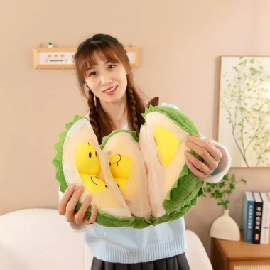 Thú Nhồi Bông Sầu Riêng 26cm Lột Vỏ Tách Múi - Đồ Chơi Giảm Stress TikTok Viral Quà Tết Sinh Nhật 2.026 7