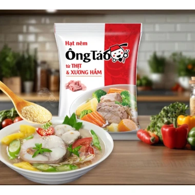 Thùng 10 gói Hạt Nêm Ông Táo 1kg - Giá sỉ 450k, thơm ngon cho thịt & xương hầm