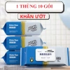 Thùng 10 gói Khăn ướt lau bếp đa năng 80 miếng Siêu nhẹ, sạch sâu, tiết kiệm 38k 10