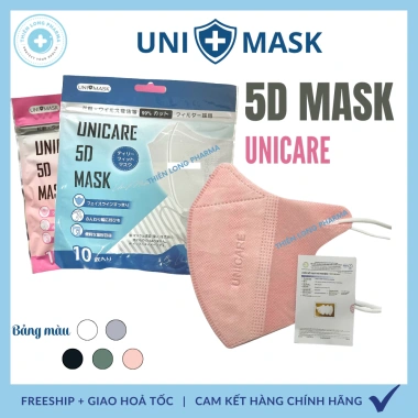 Thùng 100 cái Khẩu trang 5D Uni Mask 3 lớp kháng khuẩn Giá ưu đãi 32.550₫ 8 Thùng 100 cái Khẩu trang 5D Uni Mask 3 lớp kháng khuẩn Giá ưu đãi 32.550₫ 8