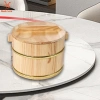 Thùng cơm hấp gỗ có nắp - Hộp đựng thực phẩm cho gạo, sushi - Tiện ích bếp, giảm 22% 6