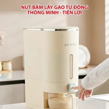 Thùng Đựng Gạo Thông Minh UFORU 5KG/10KG Nút Bấm Đổ Tự Động UFM480 - 250.000 VND 2