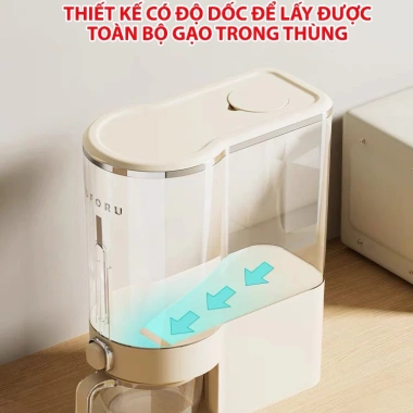Thùng Đựng Gạo Thông Minh UFORU 5KG/10KG Nút Bấm Đổ Tự Động UFM480 - 250.000 VND 3