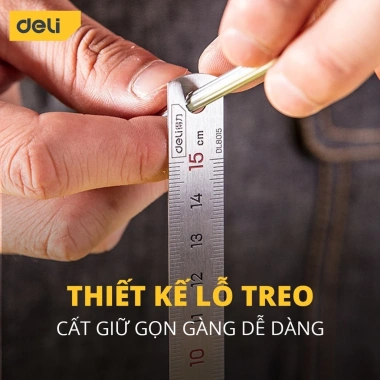 Thước kẻ thép Deli ZenTor 15-30cm - Nhỏ gọn, chống mòn gỉ, giá 14.000đ - DEAL 1K 7
