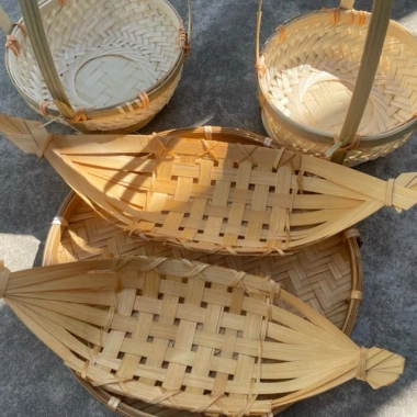 Thuyền tre đựng bánh kẹo - Decor bàn tiệc dễ thương, giá 14.998₫