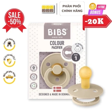 Ti Giả BIBS Đan Mạch Chính Hãng cho Bé - Đệm êm, ngủ ngon, giảm 18% còn 187.950₫